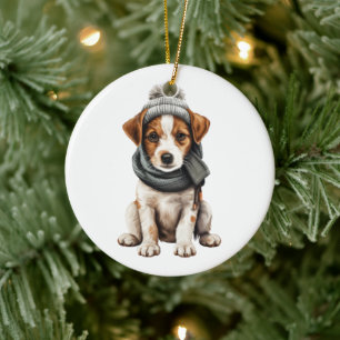 Adorno De Cerámica Jack Russell Terrier Dog Personalizado