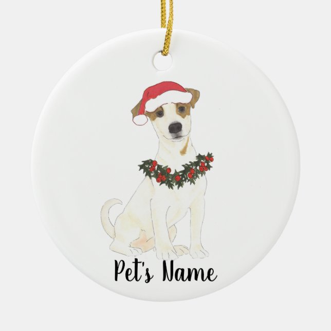 Adorno De Cerámica Jack Russell Terrier personalizado (Frente)