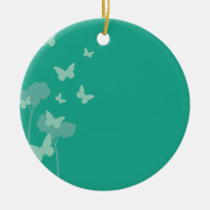 Adorno De Cerámica Jade Butterflies