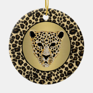 Adorno De Cerámica Jaguar Diamante-Tachonado