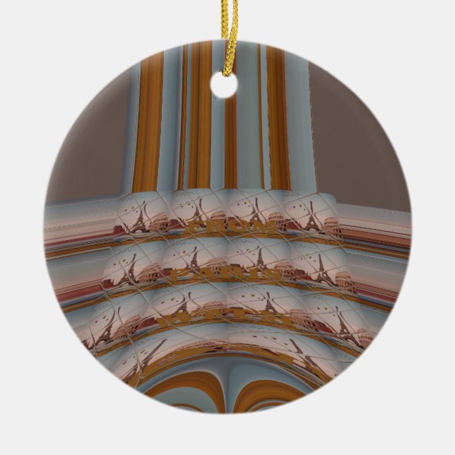 Adorno De Cerámica J'aime Paris ( I Love Paris ) (Frente)