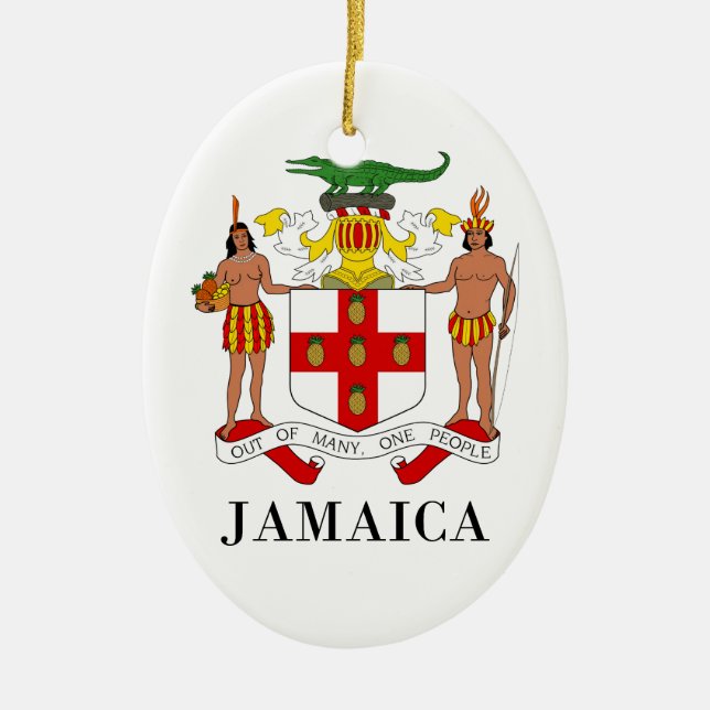 Adorno De Cerámica JAMAICA - símbolo/escudo de (Frente)