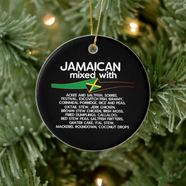 Adorno De Cerámica Jamaicanos mezclados con Jamaica orgullosos (Árbol)