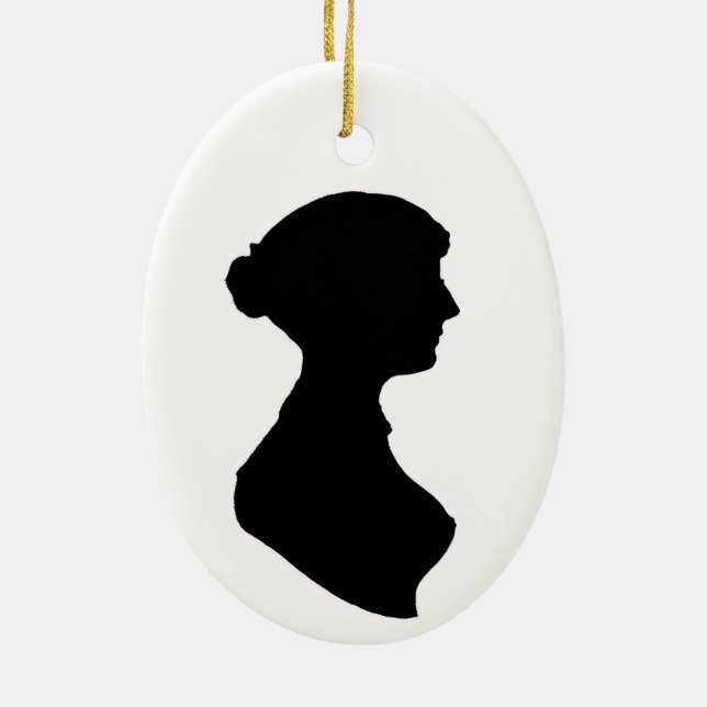 Adorno De Cerámica Jane Austen (Atrás)