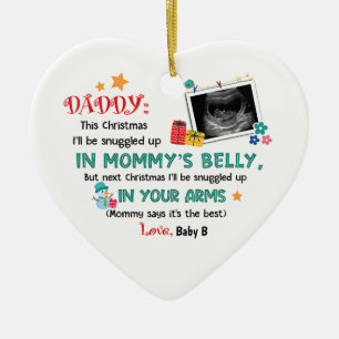 Adorno De Cerámica Janestore Personalized Daddy Navidades Happy Baby