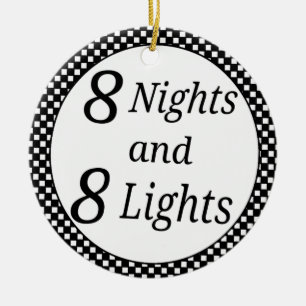 Adorno De Cerámica Jánuca a cuadros