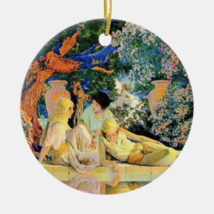 Adorno De Cerámica Jardín De Alá De Maxfield Parrish