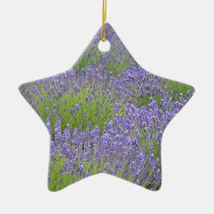 Adorno De Cerámica Jardín de flores de lavanda morada