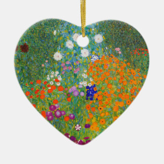 Adorno De Cerámica Jardín de flores por Gustav Klimt