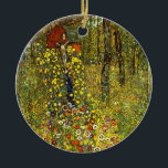 Adorno De Cerámica Jardín de granja con Crucifijo por Gustav Klimt<br><div class="desc">Jardín de granja con Crucifijo (1911/1912) de Gustav Klimt es un simbolismo de la época victoriana vintage de la pintura religiosa de arte fino. Una escena natural con una variedad de flores alrededor de un crucifijo con Jesucristo en un jardín en una granja. Sobre el artista: Gustav Klimt (1862-1918) fue...</div>