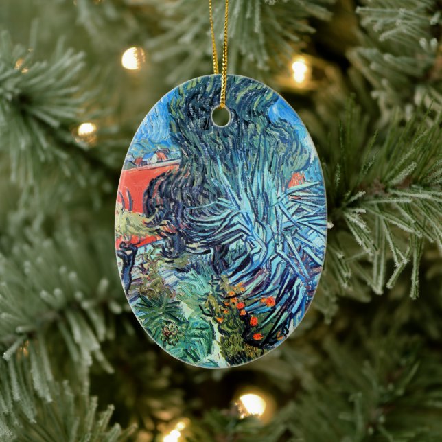 Adorno De Cerámica Jardín del médica Gachet, Auvers por Vincent van G (Árbol)