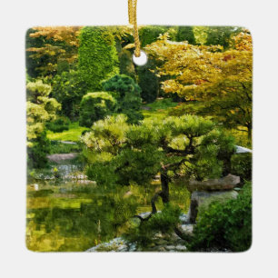 Adorno De Cerámica Jardín Japonés Personalizado - Estética Tradiciona