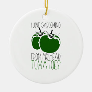 Adorno De Cerámica Jardinería Tomates