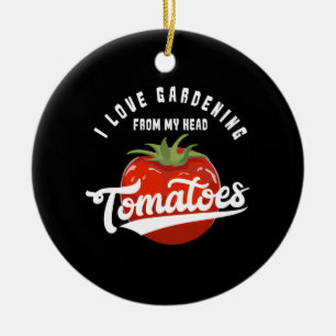 Adorno De Cerámica Jardinería Tomates
