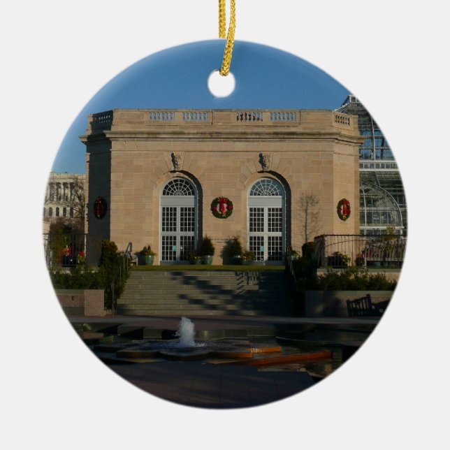 Adorno De Cerámica Jardines botánicos para Navidades en Washington DC (Frente)