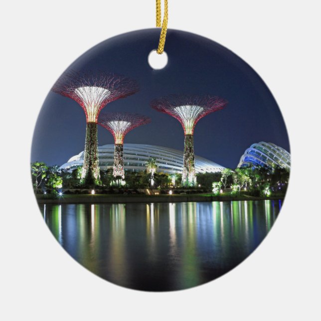 Adorno De Cerámica Jardines en la bahía de Singapur (Frente)