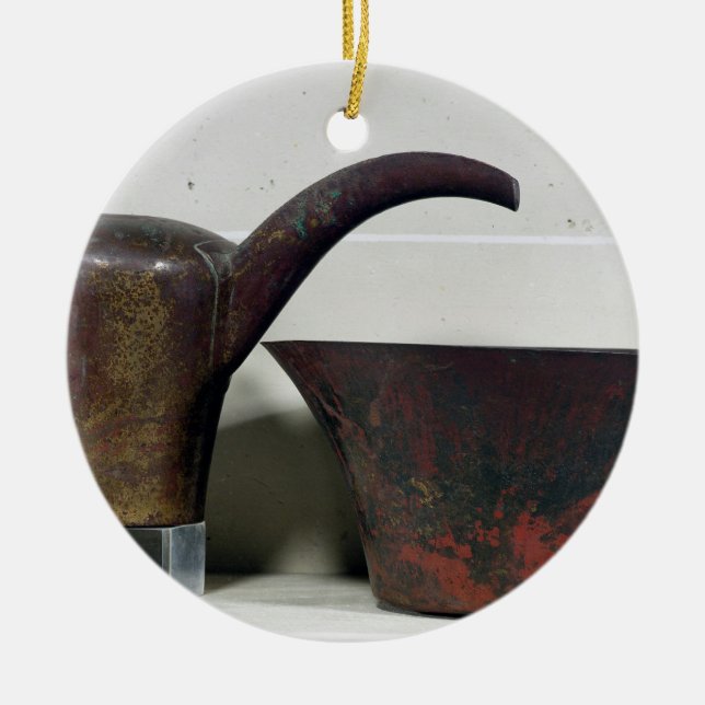 Adorno De Cerámica Jarro y lavabo (cobre) (Frente)