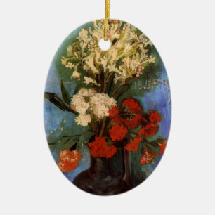 Adorno De Cerámica Jarrón con Claveles de Vincent van Gogh