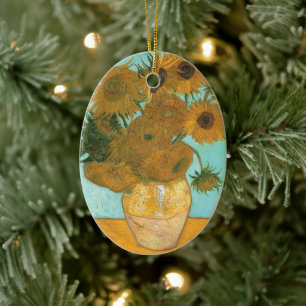 Adorno De Cerámica Jarrón con doce girasoles de Vincent van Gogh