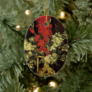 Adorno De Cerámica Jarrón con gladiolos, claveles por Vincent van Gog