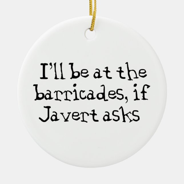 Adorno De Cerámica Javert Los Miserables (Frente)