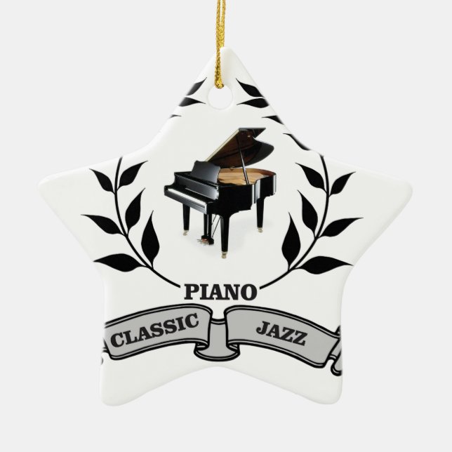 Adorno De Cerámica jazz del piano c (Frente)
