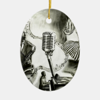 Adorno De Cerámica Jazz grande
