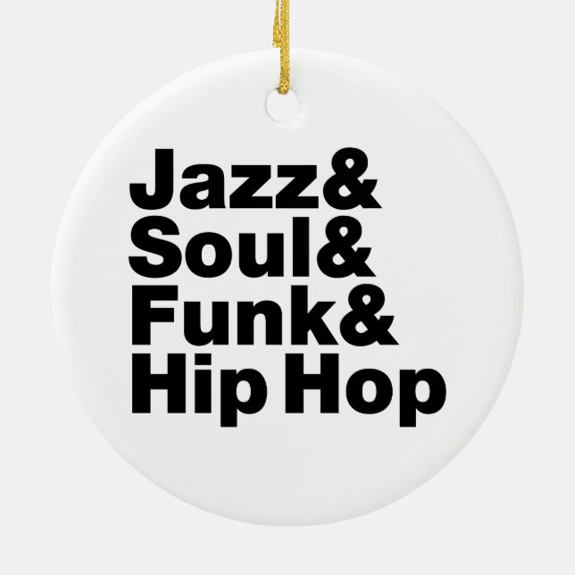 Adorno De Cerámica Jazz y Soul y Funk & Hip Hop (Atrás)