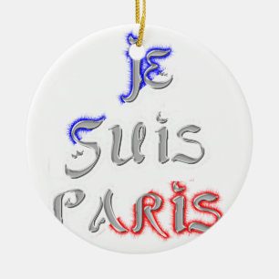Adorno De Cerámica Je Suis Paris I Love Paris Texto Art Imprimir