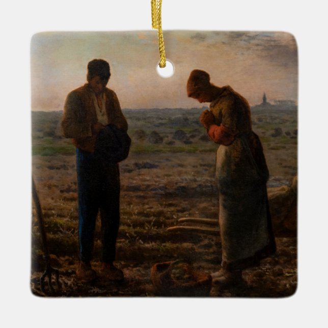 Adorno De Cerámica Jean-Francois Millet - The Angelus (Anverso)