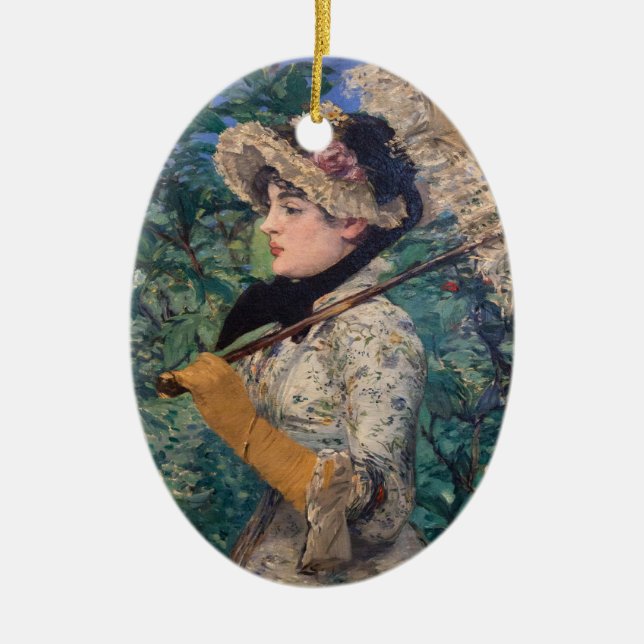 Adorno De Cerámica Jeanne (Primavera) De Édouard Manet (Frente)