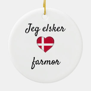 Adorno De Cerámica Jeg elsker Farmor