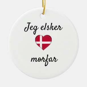 Adorno De Cerámica Jeg elsker morfar