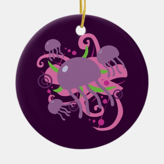 Adorno De Cerámica Jellyfish (Frente)