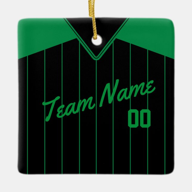 Adorno De Cerámica Jersey de béisbol de softball personalizado (Anverso)