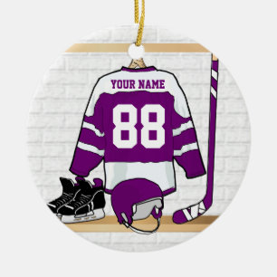 Adorno De Cerámica Jersey de encargo del hockey sobre hielo