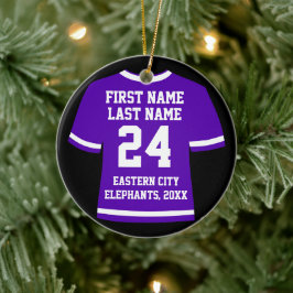 Adorno De Cerámica Jersey Deportivo Purple Football Soccer Hockey