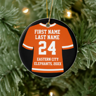 Adorno De Cerámica Jersey para el deporte de hockey fútbol Naranja