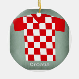 Adorno De Cerámica Jersey retro Croacia del fútbol