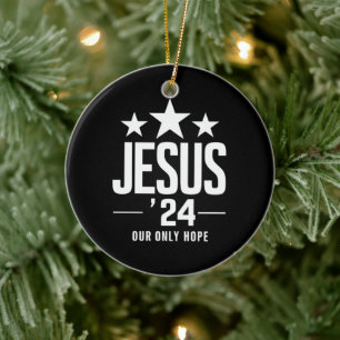 Adorno De Cerámica Jesucristo 2024 Presidente USA Elección Política