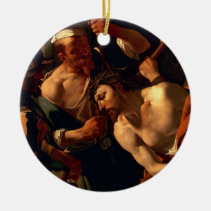 Adorno De Cerámica Jesucristo con la corona de los ánimos