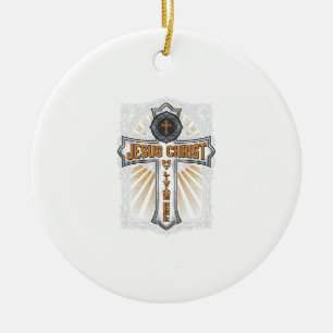 Adorno De Cerámica Jesucristo Mi Esperanza Viva Cruz Vintage
