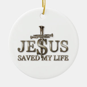 Adorno De Cerámica Jesucristo Salvó Mi Regalo De Vida Para Las Mujere