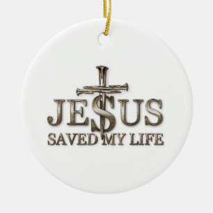 Adorno De Cerámica Jesucristo Salvó Mi Vida Regalo para Mujeres Hombr