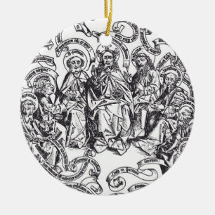Adorno De Cerámica Jesucristo y 12 apóstoles