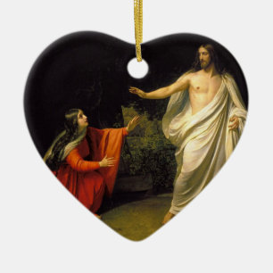 Adorno De Cerámica Jesús aparece a Maria Magdalena después de su
