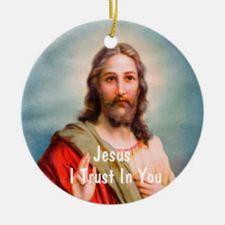 Adorno De Cerámica Jesús Confío en Ti