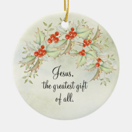 Adorno De Cerámica JESÚS El mayor regalo de todos los Navidades de Jo