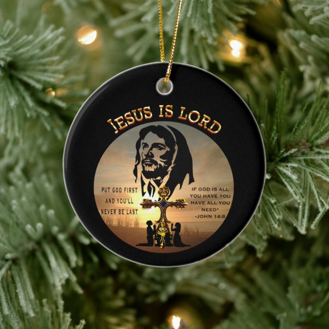Adorno De Cerámica Jesús es el Señor (Árbol)