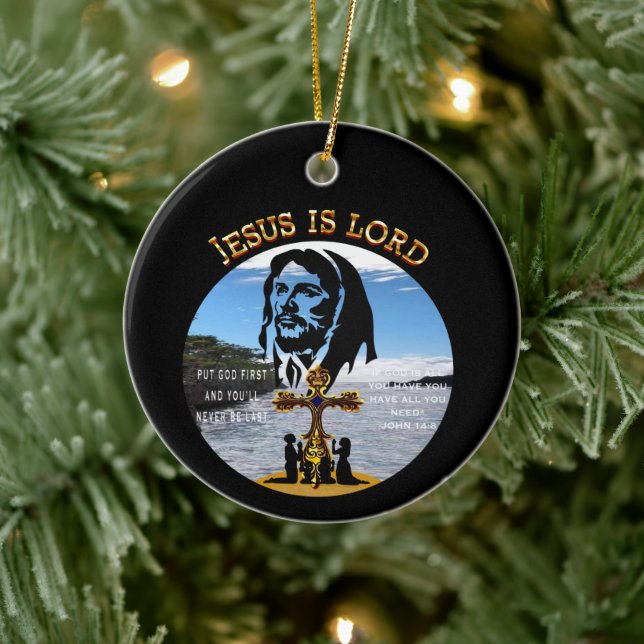 Adorno De Cerámica Jesús es el Señor (Árbol)